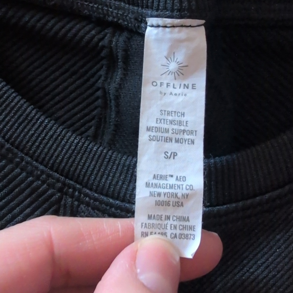 Offline By Aerie Athletic Black Workout Sports Bra Size Small - Picture 2 of 3